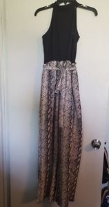 Snake print jumpsuit